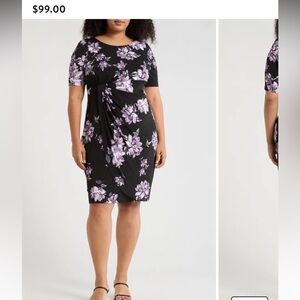 Connected Apparel Purple Flower Dress